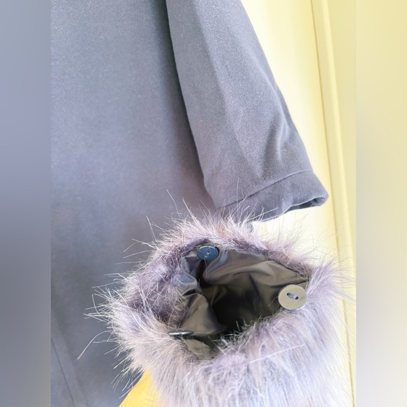 NWT JustFab Navy Collarless Coat in Medium - Picture 5 of 9